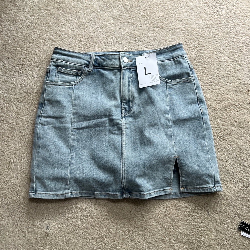Women’s skirt denim mini skirt stretchy high waisted